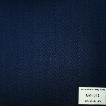 G84.042 Kevinlli V7 - Vải Suit 80% Wool - Xanh dương Trơn